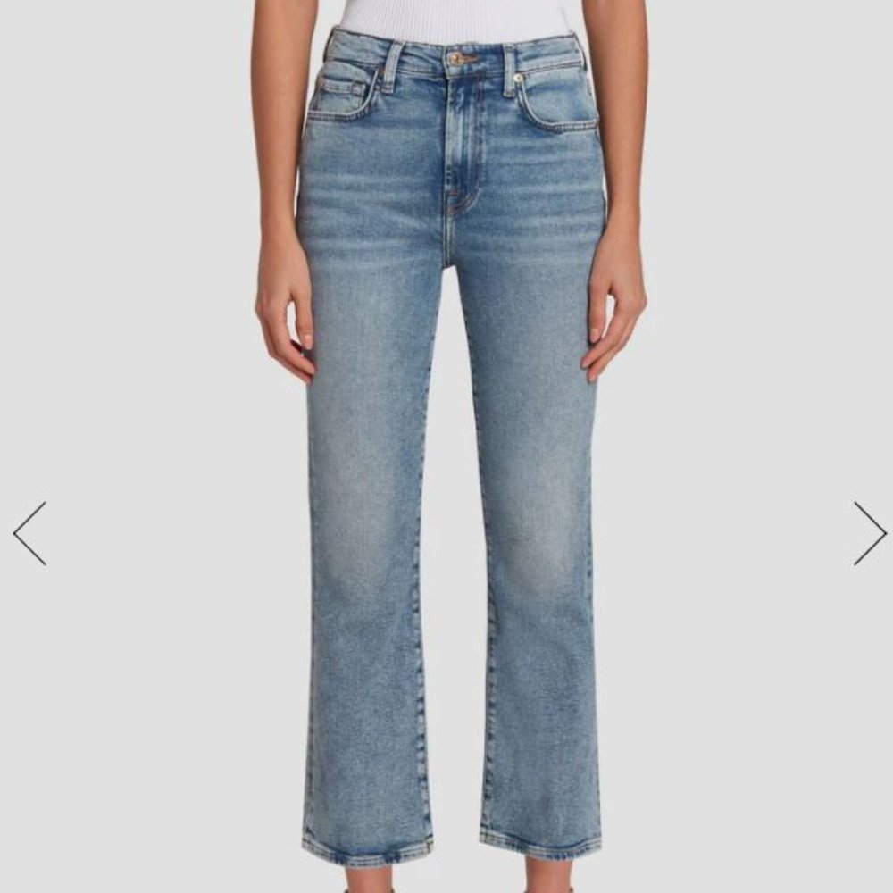 NWT! For all 7 Mankind LUXE VINTAGE HIGH WAIST SLIM KICK 31